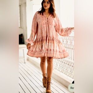 Jaase Floral Peach Mini Dress